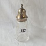 A sugar sifter caster with urn finial - Birmingham 1928 by S & M