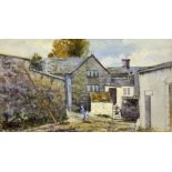 J S STABLES - A homestead near Heysham village - October 1879 - 4" x 7" - inscribed