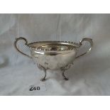 A similar two-handled sugar bowl on four pad feet - 7"DIA - Sheffield 1922 - 249gms