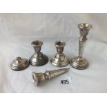 Two pairs of candlesticks - 4" and 2.5" high