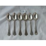 A set of six trifid coffee spoons - Sheffield 1943 - 54gms