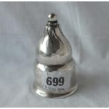 A Georg Jensen pepper caster in the form of a cone with screw base - 3" high