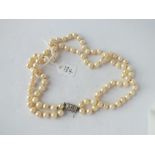 A double row pearl necklace