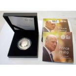 A commemorative 2017 Piedfort Production £5 - HRH Prince Philip - boxed with paperwork