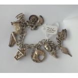 A silver charm bracelet