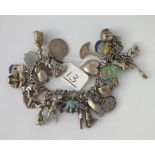 Another silver charm bracelet - 48gms