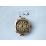 A ladies ROLEX wrist watch in 9ct - no class face or hands