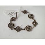 A IONA silver seven panel bracelet