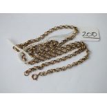 A belcher link neck chain in 9ct - 9.3gms