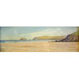 H H BINGLEY - The Cornish Coast - 5" x 14.5" - signed