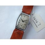 A HAC BODEN EDELSTAHL gents wrist watch with second sweep & leather strap
