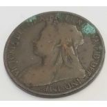 A Victorian double-headed penny