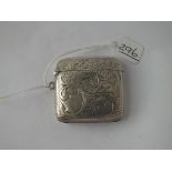 A silver vesta case - B'ham 1902