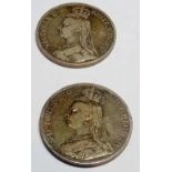 Two 1889 crowns