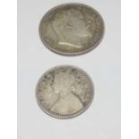 India rupee 1906 & half-penny 1888