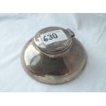 A circular capstan-shaped ink stand - 4"DIA - London 1921