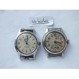 A ORIS gents wrist watch with seconds sweep & 1 other - both in metal cases