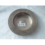 A circular Armada dish from COMYNS London - 4.5"DIA - 110gms