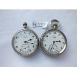 A pair of LIMIT NICKEL cased pocket watches