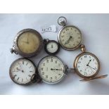 A quantity of assorted pocket watches, stop watch etc