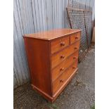 A Victorian mah chest of 5 drawers