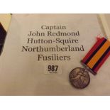 A Mediterranean Medal - Captain J R Hulton-Squires - Northumberland Fusiliers with some history