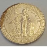 A silver trade dollar 1912 - good grade