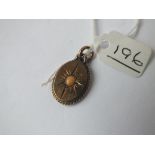 A Victorian gold & coral pendant