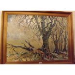 H M WATLEY - Warmth of the Forest - 22" x 30" - signed and inscribed