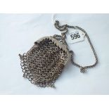 A steel mesh purse