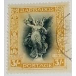 Barbados 1920-21 3/- top value SG 211 f. used cf95