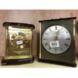 2 MODERN CARRAIGE CLOCKS - 1 BY RAPPORT & KIENZLE BOTH A/F