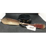 LEAF PATTERNED EXETER SIL KNIFE SCOOP 1876