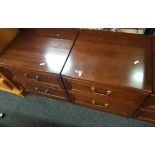 PAIR OF G-PLAN TWO DRAWER BEDSIDE CABINETS