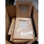CARTON OF NEW WOODEN PICTURE FRAMES IN PACKETS & 1 OTHER