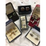 QTY OF GENTS CUFF LINKS, MAINLY IN BOXES
