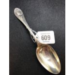 GOOD PATTERNED SIL SPOON - LONDON 1868