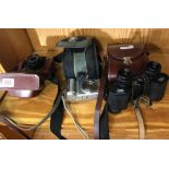 PAIR OF ZEISS JENA 8 X 30W BINOCULARS WITH CASE, FUJI FINE PIX E 550 WITH CASE & COSMIC SYMBOL