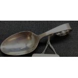 UNUSUAL MEDICINE SPOON - SHEFFIELD 1946