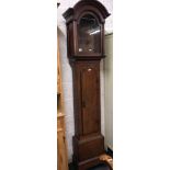 OAK LONG CASE CLOCK CASE (NO MOVEMENT) 7FT TALL