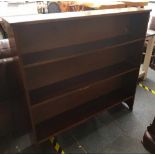 LARGE 1930's OAK BOOKCASE (4FT 2'' WIDE X 4FT TALL)