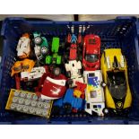 SAICO DIECAST LOTUS CAR 1/28 & VARIOUS OTHERS & QTY OF TOY FIGURES & ANIMALS