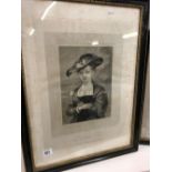 2 ANTIQUE B & W ENGRAVINGS IN ANTIQUE HOGARTH FRAMES