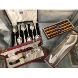 4 CASED SETS OF CUTLERY