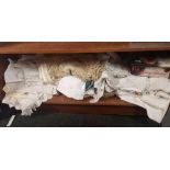 LARGE BUNDLE OF LINEN, LACE & EMBROIDERY