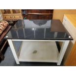 BLACK MARBLE TOP PREPARATION TABLE WITH SHELF UNDER (3FT 6'' X 2FT 8'')