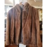 SHORT PALE BROWN FUR COAT BY LOUIS SILBLATT