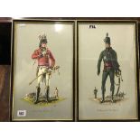 PAIR OF COLOUR PRINTS OF BRITISH UNIFORMS OF THE NAPOLEONIC WARS