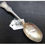 PATTERNED GEORGIAN SIL SPOON - NEWCASTLE 1787