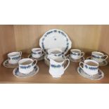 FLORAL PATTERNED ROYAL STANDARD BONE CHINA TEA SET (CARNIVAL DESIGN)